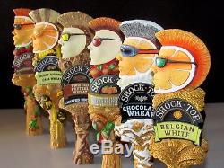 New 7 Shock Top Beer Tap Handle Lot Pretzel Apple Raspberry