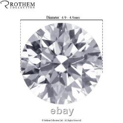 0.49 CT D SI2 4.9 mm Round Brilliant Cut Loose Diamond Wholesale Real 54581298