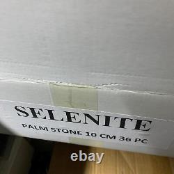 0.5- 0.65 lbs, 4x3.2x1.1, 36 pcs Lot, White Selenite Palmstone Wholesale