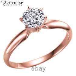 0.98 CT E I2 Solitaire Diamond Engagement Ring 18K Rose Gold 55098104