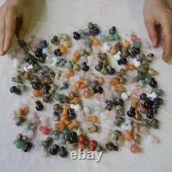 1000Pcs 5kg Tiny Natural Quartz Crystal Jasper Mushroom Mix Stone Tumble Healing