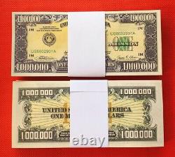 1000 Pieces Of US 1,000,000$ commemorative Banknotes/Collectibles for gift