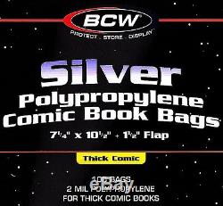 1000 Silver Comic Thick Bags and Boards Archival BCW Storage Supplies Acid Free