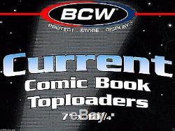 100 BCW Current Comic Book Toploader Holders Hard Rigid Toploaders Crystal Clear
