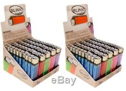 100 Classic Full Size Cigarette Lighter Disposable Lighters Wholesale Lot BLINK