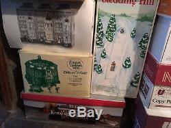 100+ Lot Retired DEPT 56 Dickens Village Buildings Accessories Boxes +