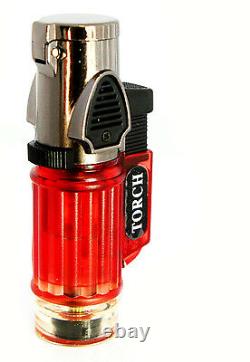 100 PACK Triple Torch Jet Flame Butane Gas Cigar Lighter Bulk Wholesale Lighters