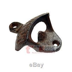100 Rustic Cast Iron OPEN HERE Wall Mounted Beer Bottle Opener Soda Best Quality