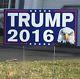 100 Trump 2016 Eagle Yard Lawn Signs Campaign Support President 12x24 Withstakes
