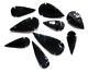 100 Pieces Black Obsidian Stone Large 2 To 3 Inch Arrowheads Wholesale Bulk Lot