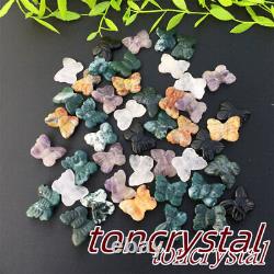 100pc Wholesale Mix Natural Quartz Crystal Butterfly Hand Carved Mini Skull Gift