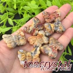 100pc Wholesale Mix Natural Quartz Crystal Butterfly Hand Carved Mini Skull Gift