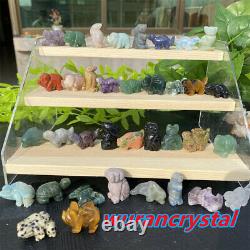 100pc Wholesale Mix Natural Quartz crystal Animal Carved Mini Skull Healing gift