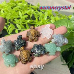 100pc Wholesale Mix Natural Quartz crystal Animal Carved Mini Skull Healing gift