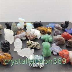 100pcs Mix Natural Quartz Crystal Mini Animal Carved Crystal Skull wholesale