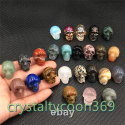 100pcs Natural Quartz Skull Carving Quartz Crystal Skull Healing Wholesale
