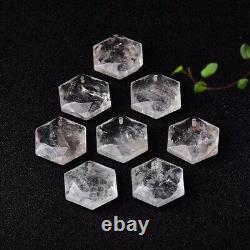 100pcs Wholesale Natural Clear Quartz Crystal Star of David Pendant HexagonReiki