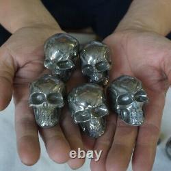 10Pcs 3.0LB Natural Golden PYRITE Crystal Skull Fool's Gold Africa Wholesale Lot