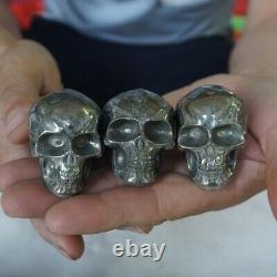 10Pcs 3.0LB Natural Golden PYRITE Crystal Skull Fool's Gold Africa Wholesale Lot