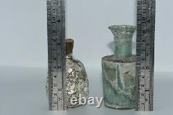 10 Ancient Roman Glass Medicine & Cosmetics Iridescent Glass Bottles Lot Sale