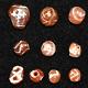 10 Large Ancient Etched Carnelian Beads With Rare Pattern In Very Good Condition