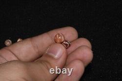 10 Large Ancient Etched Carnelian Beads with Rare Pattern in Very Good Condition