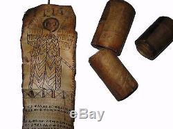 10 Old Ethiopian Ge'ez Magic Prayer Scrolls Ethiopia Manuscript Wholesale Lot