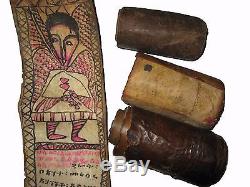 10 Old Ethiopian Ge'ez Magic Prayer Scrolls Ethiopia Manuscript Wholesale Lot