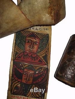 10 Old Ethiopian Ge'ez Magic Prayer Scrolls Ethiopia Manuscript Wholesale Lot