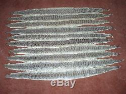 10 rattlesnake skins prairie wholesale soft tanned bow wrap pen blanks 42-46 in