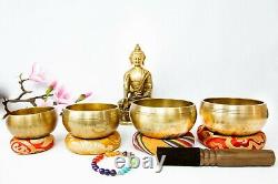 10 set Singing bowl set for meditation, yoga made in Nepal, 100%