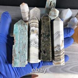 11.10lbs 20pcs Mixed Crystal Obelisk Point Tower Bowl Bulk Wholesale S9