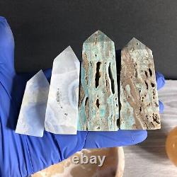 11.10lbs 20pcs Mixed Crystal Obelisk Point Tower Bowl Bulk Wholesale S9