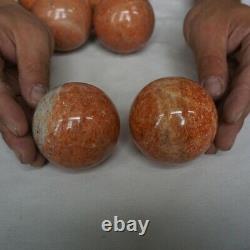 12.1LB 15Pcs Natural Sunstone Quartz Crystal Sphere Ball Polished Healing Brazil