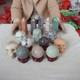 12.9lb 20pcs Natural Quartz Crystal Jasper Skull Ball Point Mixed Stones Healing