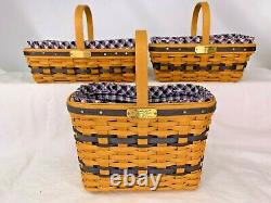 12 Longaberger JW Collection Miniature Baskets with Liners Protectors Cards & More