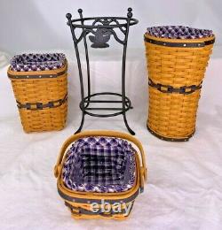 12 Longaberger JW Collection Miniature Baskets with Liners Protectors Cards & More