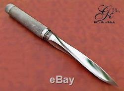 12 Tri-twist Blade Dagger Boar Hunting Knife In D2 Tool Steel (gk-043)