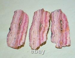 12 pcs LOT Rhodochrosite Slabs from Argentina Wholesale Bulk 4 Lbs