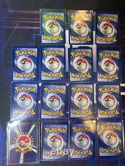 15 Pokemon Cards Shadowless with promo MEWTWO/Dragonite Promo 1st Edition LOT
