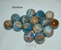 15 pcs LOT 40 mm Sphere Aquatine Lemurian Blue Calcite Wholesale Bulk