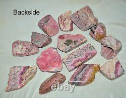 15 pcs LOT Rhodochrosite Chunks Slab from Argentina Wholesale Bulk 10.80 lbs