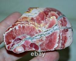 16 pcs LOT Gemmy Rhodochrosite Slabs Wholesale Bulk 4.62 lbs deep red A+