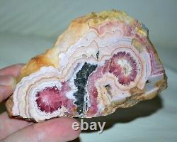 16 pcs LOT Gemmy Rhodochrosite Slabs Wholesale Bulk 4.62 lbs deep red A+