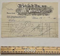 1912 Field & Start Wholesale Grocers Utica New York Vintage Receipt