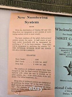 1928 National Casket Co Covered & Hardwood Catalog & Wholesale Price Guide