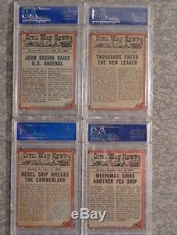 1962 Topps CIVIL War News Psa 8 Complete Set Of 88 Cards, No Qualifiers