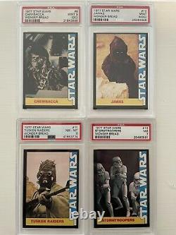 1977 Star Wars Wonder Bread COMPLETE GRADED PSA SET 1-16 Skywalker Vader Jawas