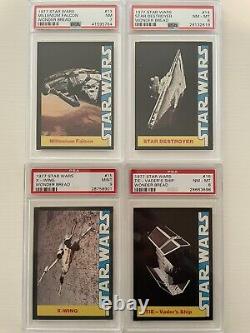 1977 Star Wars Wonder Bread COMPLETE GRADED PSA SET 1-16 Skywalker Vader Jawas