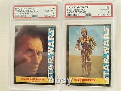 1977 Star Wars Wonder Bread COMPLETE GRADED PSA SET 1-16 Skywalker Vader Jawas